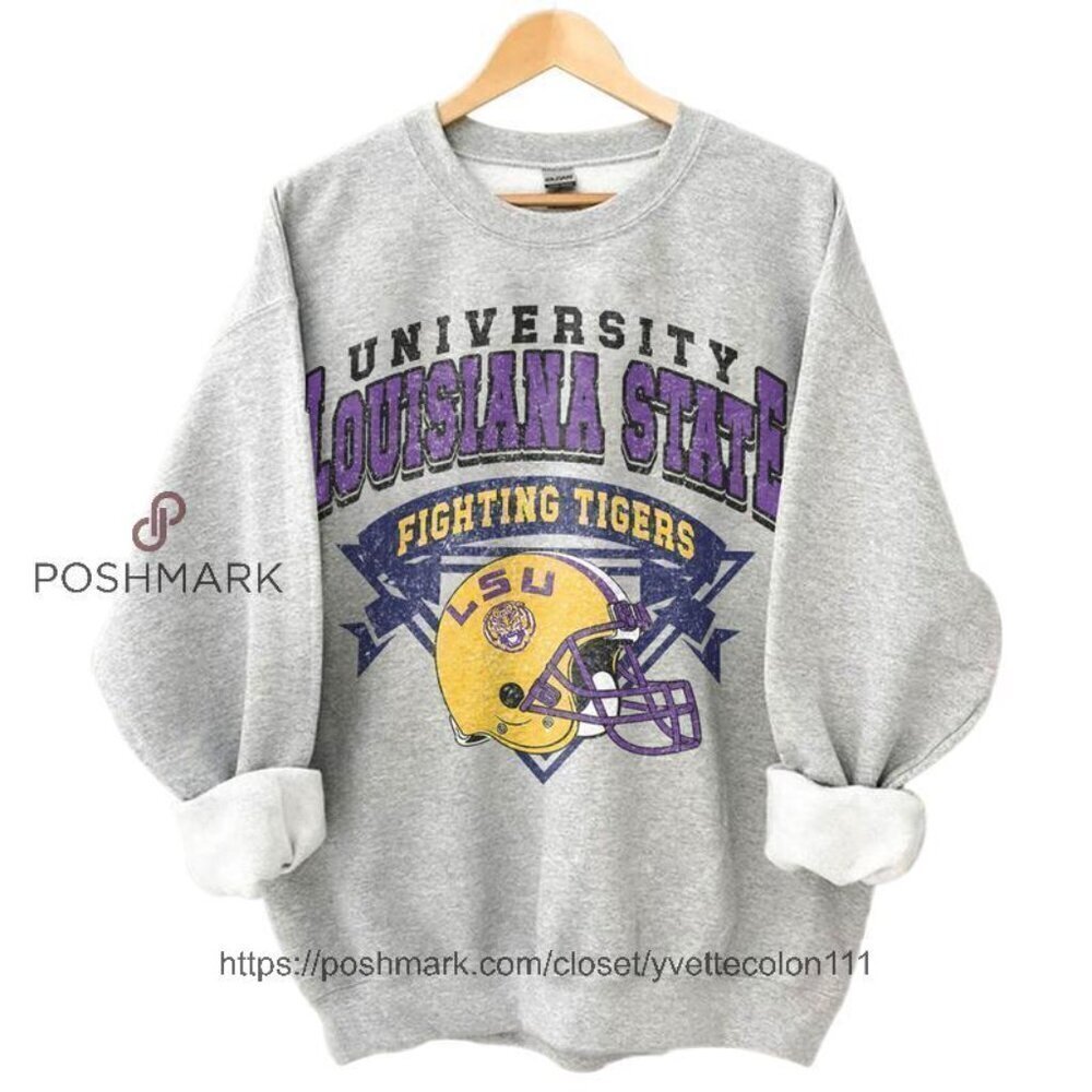 LSU Tigers NCAA Football University Crewneck Sweatshirt